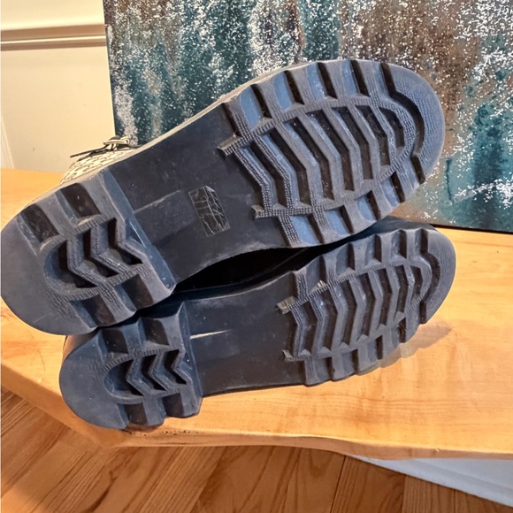 Michael Kors MK Logo Mid-Calf Dark Green & Brown Rain Boots - Picture 7 of 9